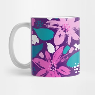 Floral pattern - hand painted flowers - colorful abstract flower pattern design Mug